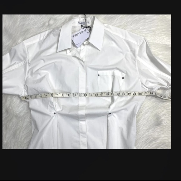 JW Anderson Oversized Pleated Boyfriend Button Down Shirt sz 10 NWT - Picture 9 of 10